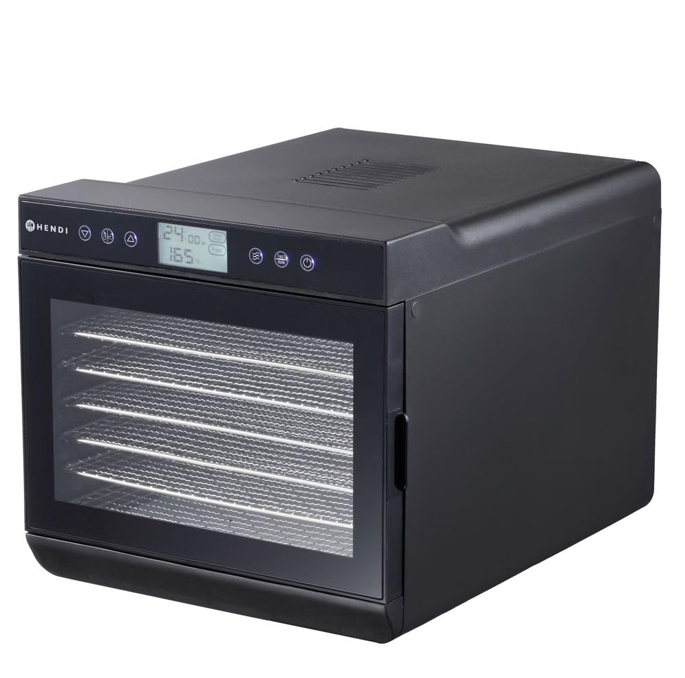 HENDI, Essiccatori per alimenti, 70°C, 230 V, 500 W, Argento, acciaio inox, timer