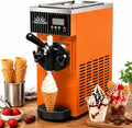 HCAUYNN, Gelatiera, 4-5L/H, 450 W, 5 L, 110 V, Giallo, acciaio inox