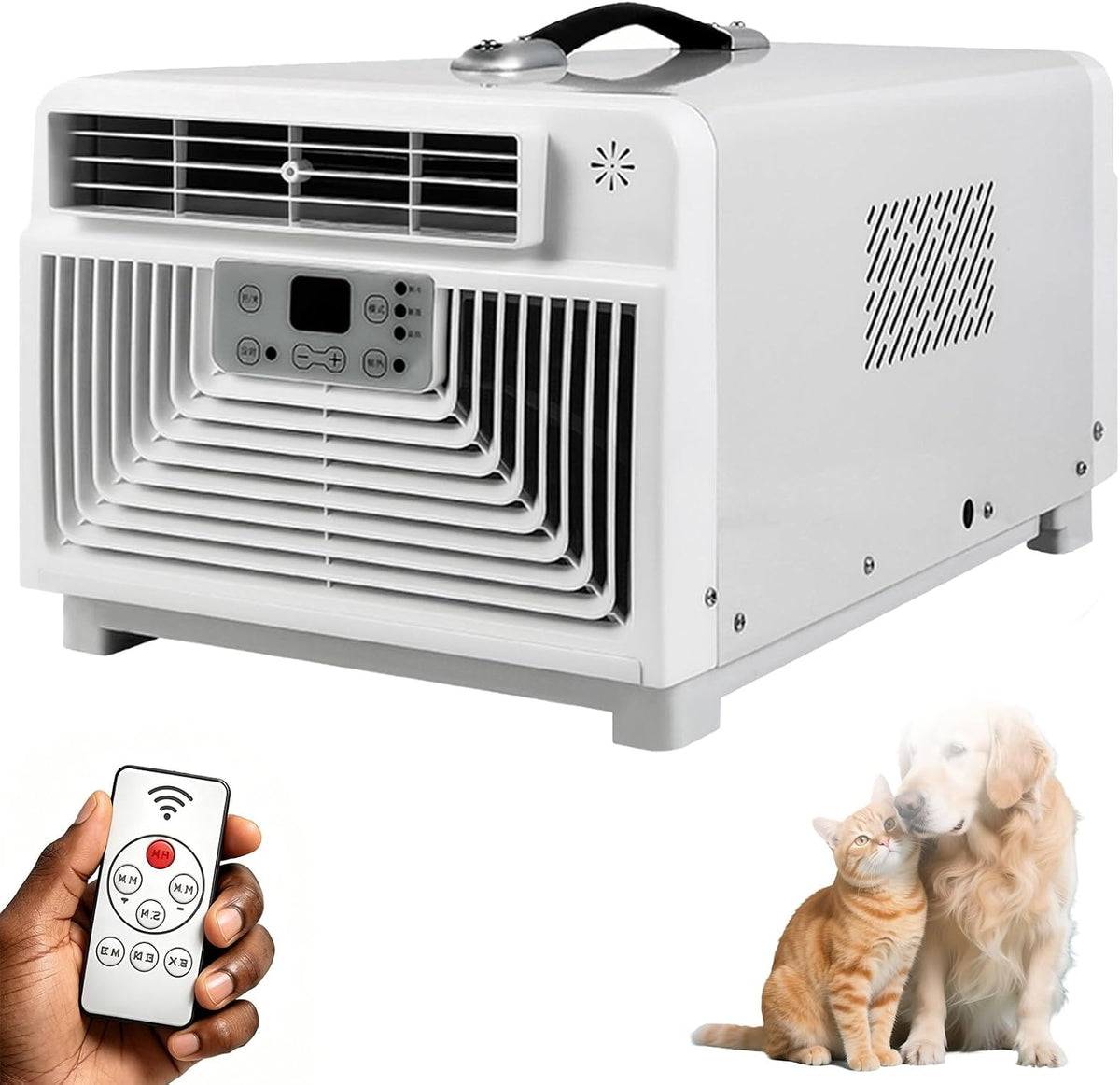 YUDINGKVN, Condizionatore portatile, 3400 BTU, 285x460x230 mm, 42 dB, Bianco, telecomando, timer