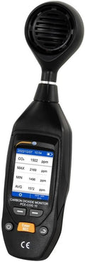PCE Instruments, Rilevatori di monossido di carbonio, CO2, Nero, USB