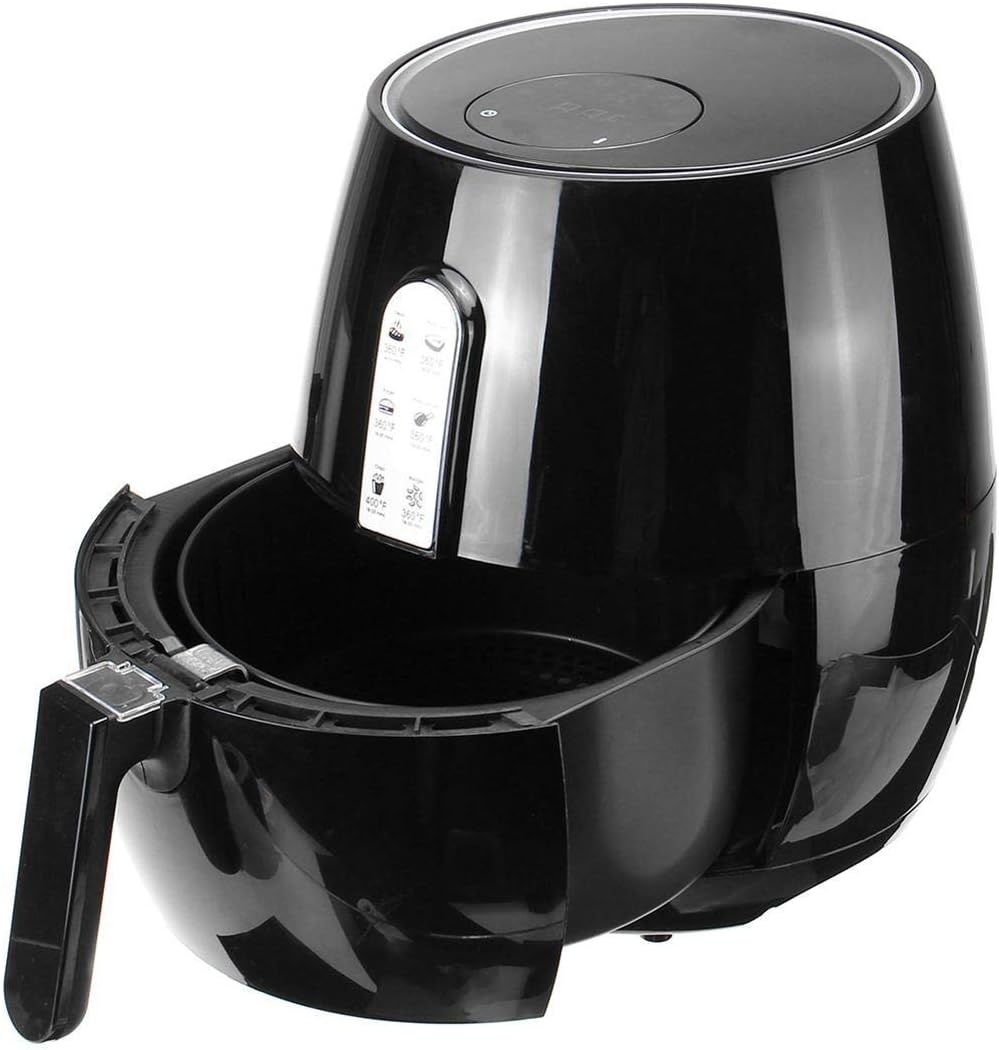 YNIYUJKL, Friggitrice ad aria, Nero, vano contenitore, Airfryer, protezione dal surriscaldamento