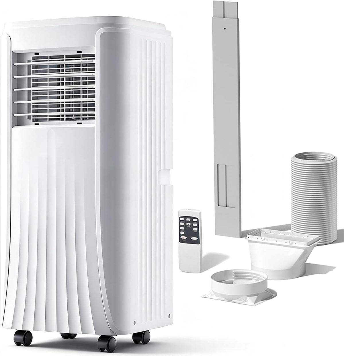 LXPINGMM, Condizionatore portatile, 12000 BTU, 220 V, 1000 W, Bianco, telecomando