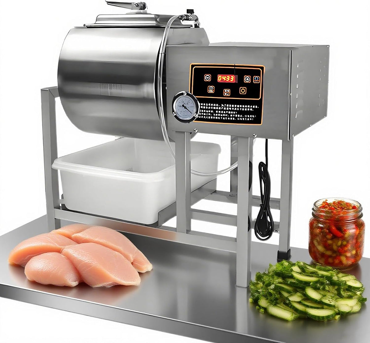 SXYKXYDL, Robot da cucina, 45 L, 35 kg, 110 V, Argento, acciaio inox