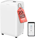 Turbionaire, Deumidificatore, N20, 20 L, 45 m, 330 W, Bianco, illuminazione LED, Wi-Fi, timer, spegnimento automatico