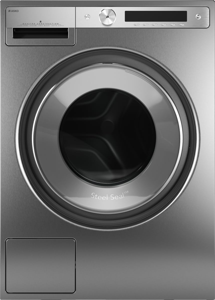 Lavatrice, W6098X.S/3, Asko, 9 kg, 1800 Giri/min, Argento, acciaio inox