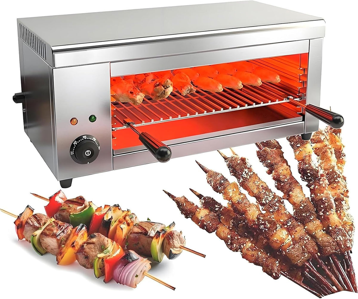 TONGDAJINBAO, Forno elettrico, 2000 W, 50-300°C, 45 x 26 cm, Nero/Argento, acciaio inox, funzione grill