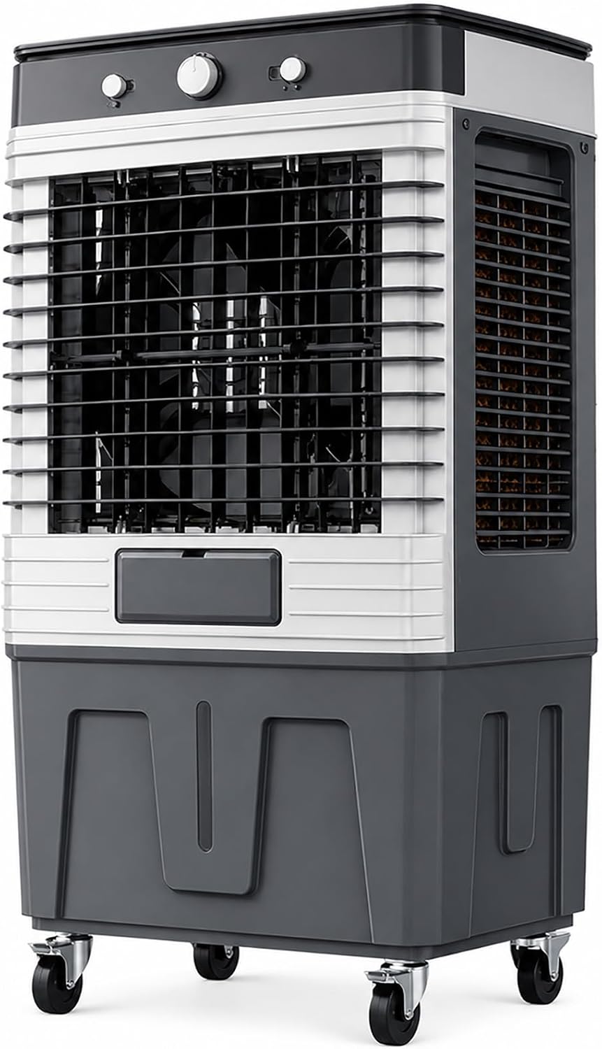 JS Space, Raffrescatore evaporativo, 120 L, 60 m, 110 cm, Bianco, telecomando