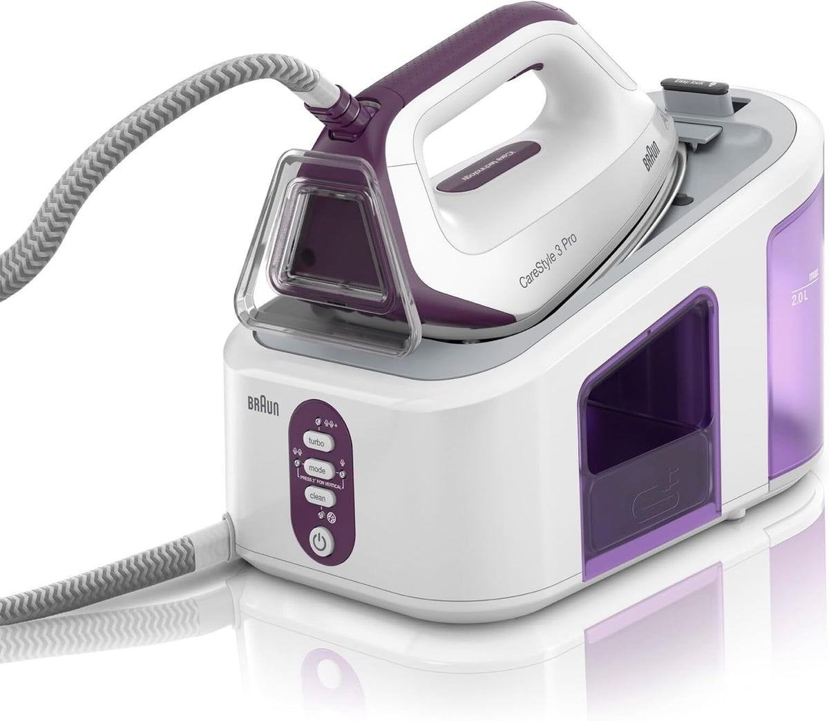 Ferri a caldaia, IS3155VI, Braun, 1,7 L, 430 g, Marrone/Viola, acciaio inox