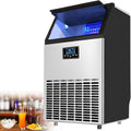 Macchina per cubetti di ghiaccio, Oiyekntd, 68/80 kg, 200 W, 798 mm, Grigio, acciaio inox