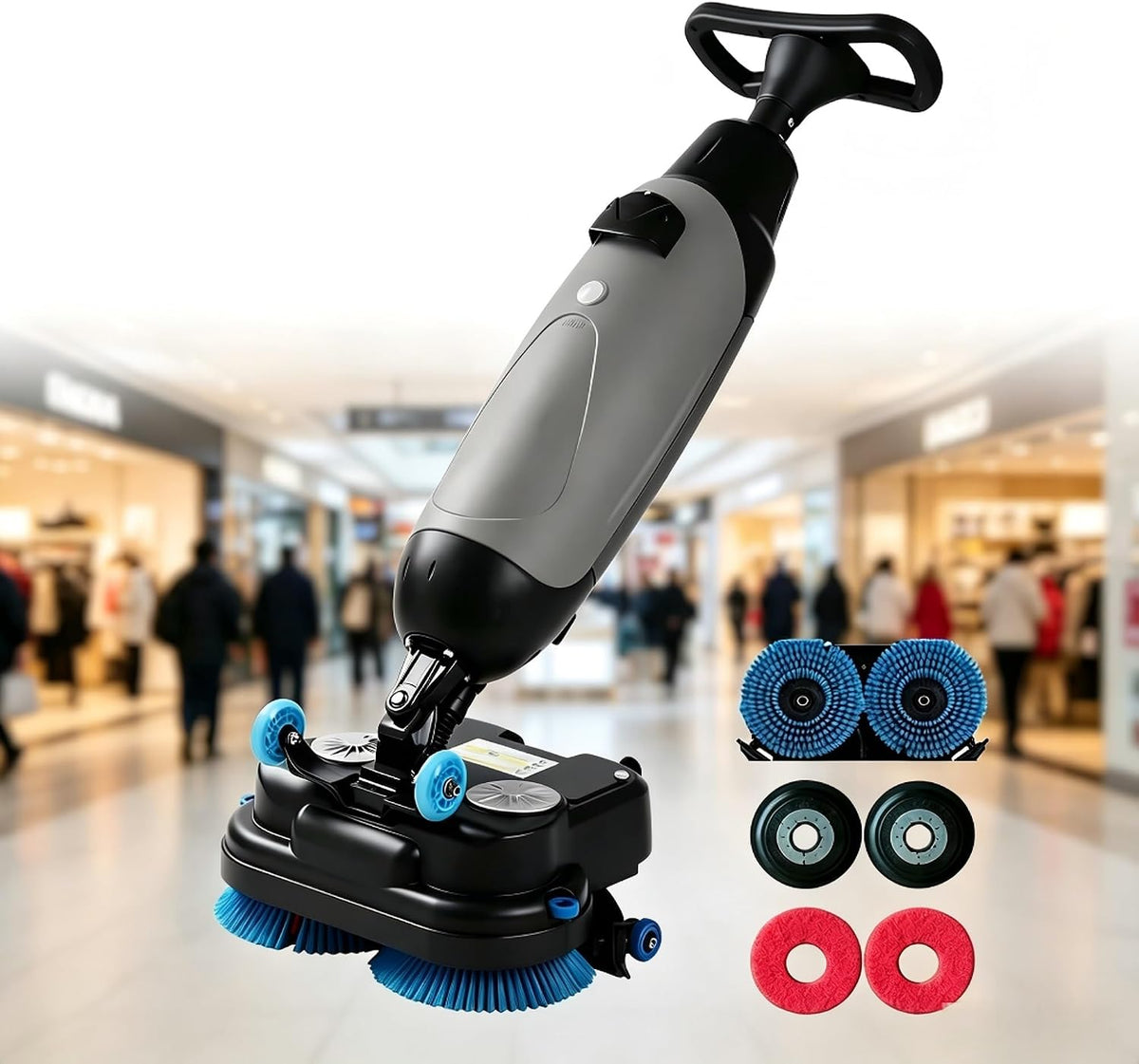Lavasciuga, 430 mm, 450 mm, 250 W, Grigio, funzionamento senza fili