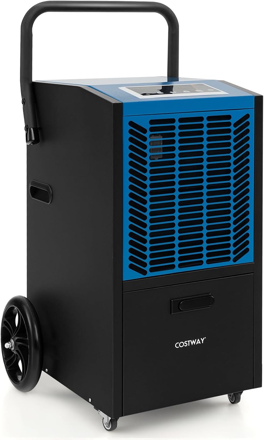 Deumidificatore, GYMAX, 66 L, 418 m, 150 cm, Blu, illuminazione LED, timer
