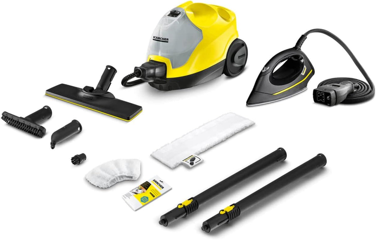 KÄRCHER, Pulitore a vapore, 2000 W, 3,5 bar, 100°C, Giallo/Nero, 2 in 1