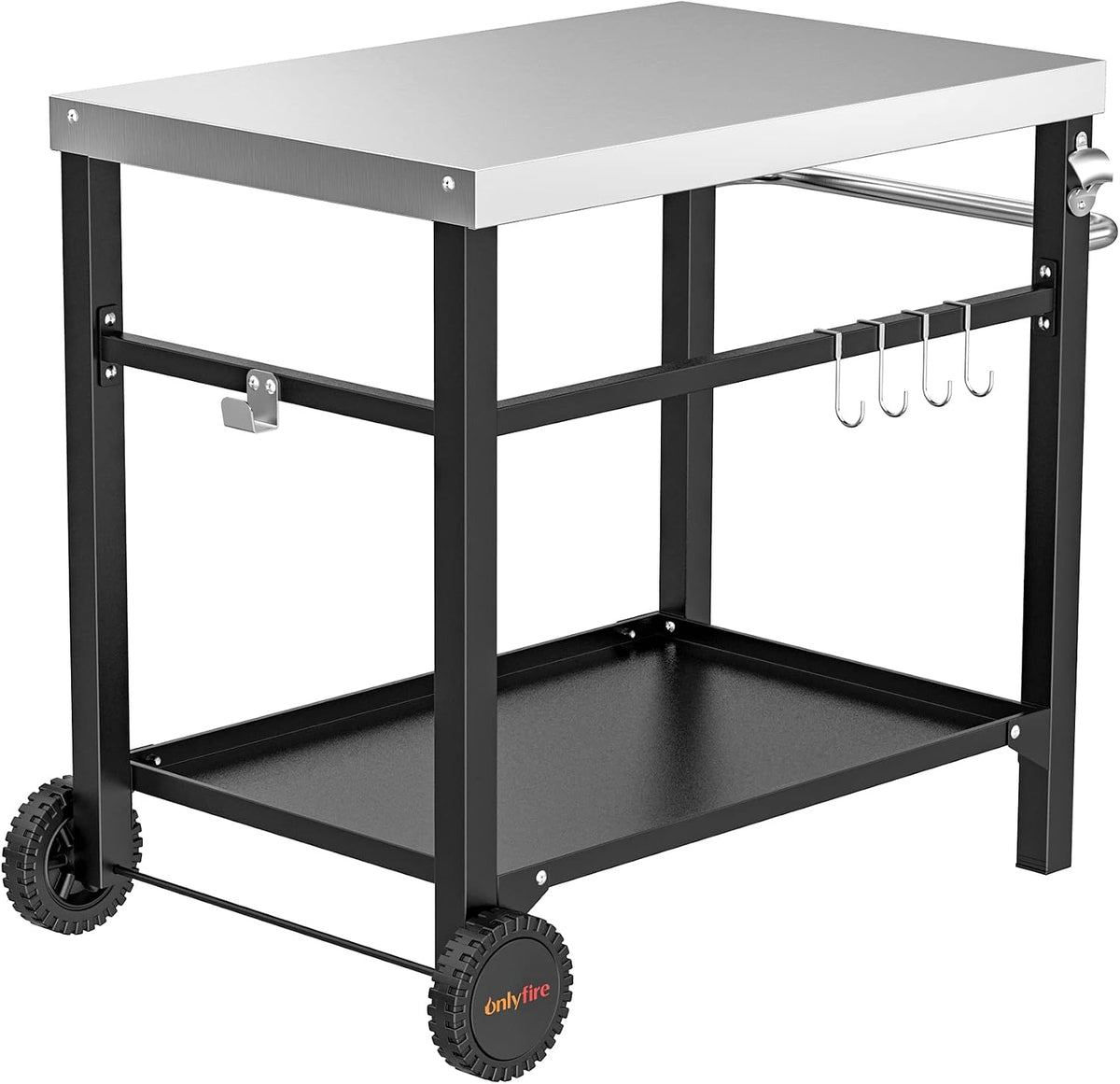 Tavolo, onlyfire, 81 cm, 85,3 cm, 63,5 cm, Argento, acciaio inox, funzione grill