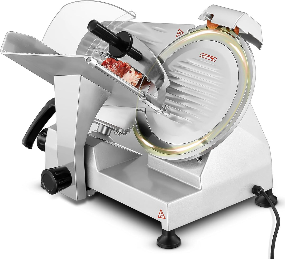 Affettatrice, FOHERE, 240 W, 254 mm, 400 giri/min, Argento, acciaio inox