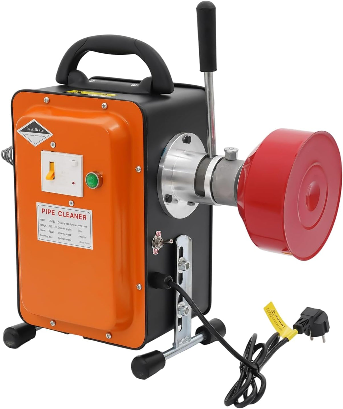 BTGSHYNM, Coclee di drenaggio, 750 W, 20 m, 150 mm, Nero