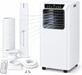 Condizionatore portatile, Dfdieratve, 9000 BTU, 32,5 m, 40,7 L, Bianco, illuminazione LED, telecomando, timer
