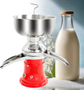 QianCruxtacy, Pecore e capre, 50 L, 10.500 giri/min, 26 cm, Argento/Rosso, acciaio inox