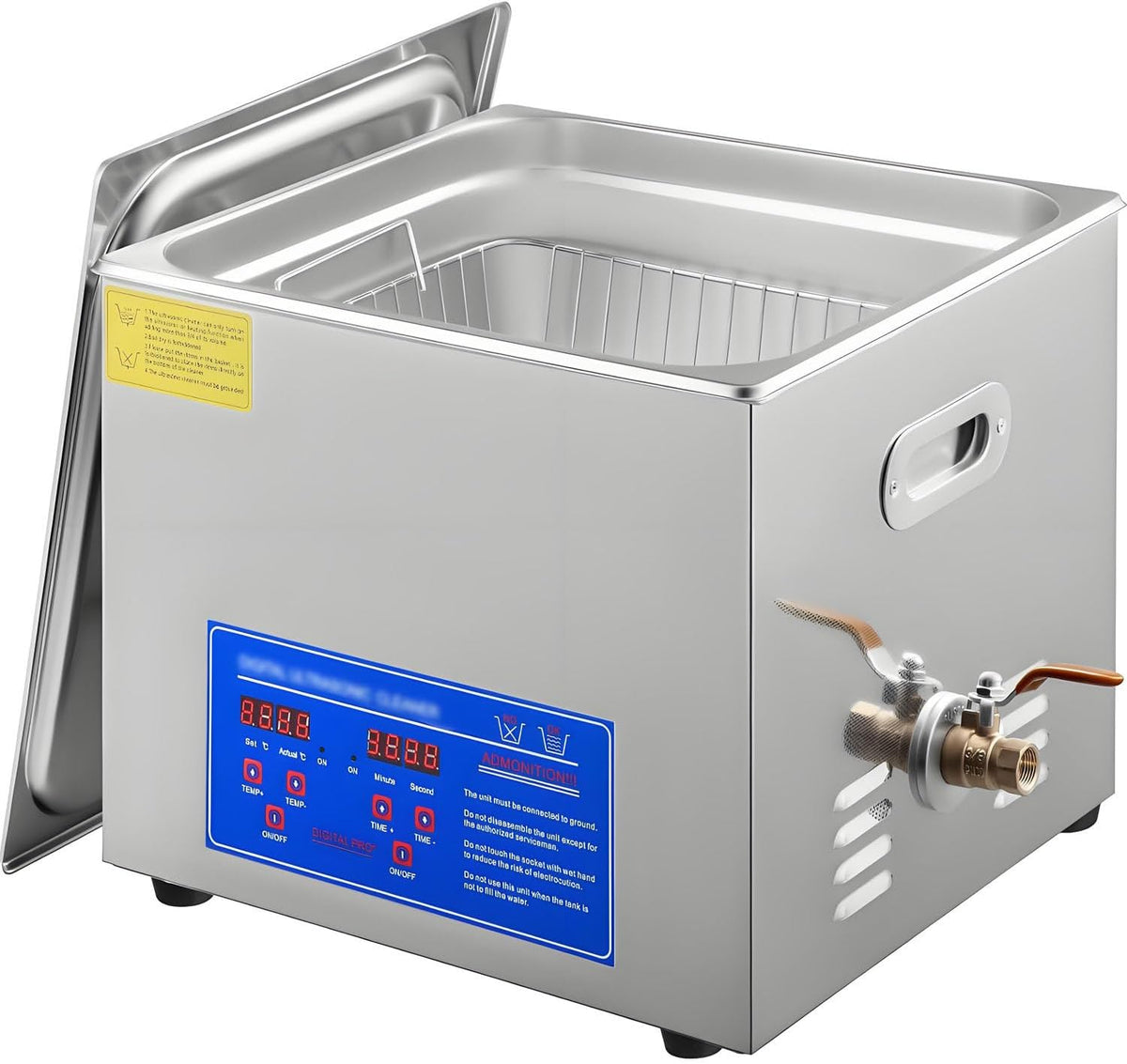 AiODiO, Pulitori disco, 22 L, 80 °C, 120 V, Argento, acciaio inox, vano contenitore, timer