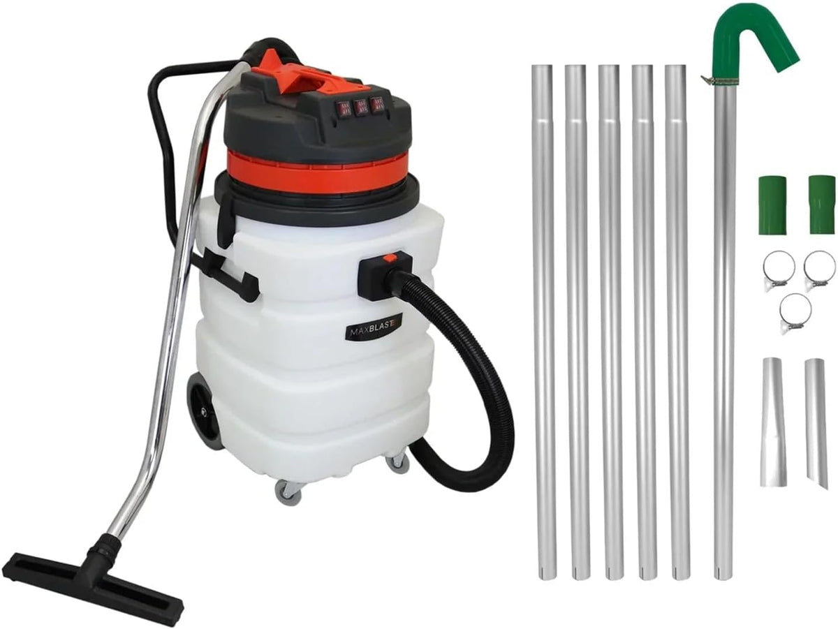Aspirapolvere solidi e liquidi, MAXBLAST, 90 L, 3000 W, 1.2 m, Nero, alluminio