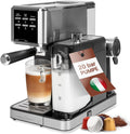 Profi Cook, Macchine da caffè tazza singola, 20 bar, 1,2 l, Nero/Argento, 2 in 1