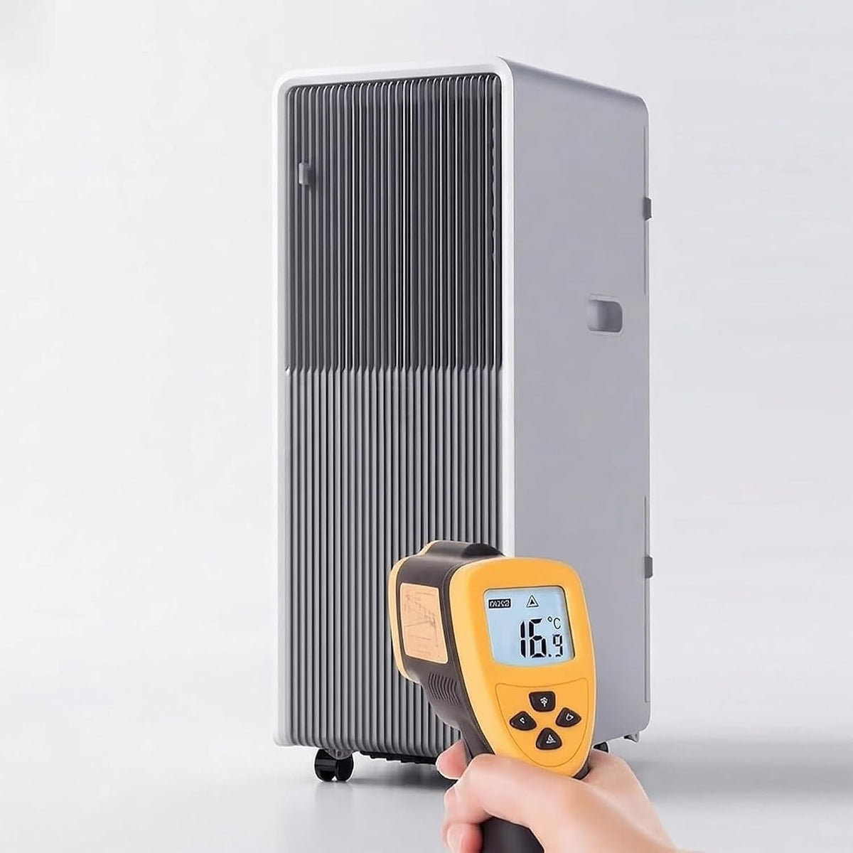 ZJHHRZ, Condizionatore portatile, 12000 BTU, Bianco, telecomando, timer
