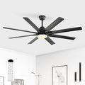 Sofucor, Ventilatori da soffitto con lampada, 132 cm, Bianco, telecomando