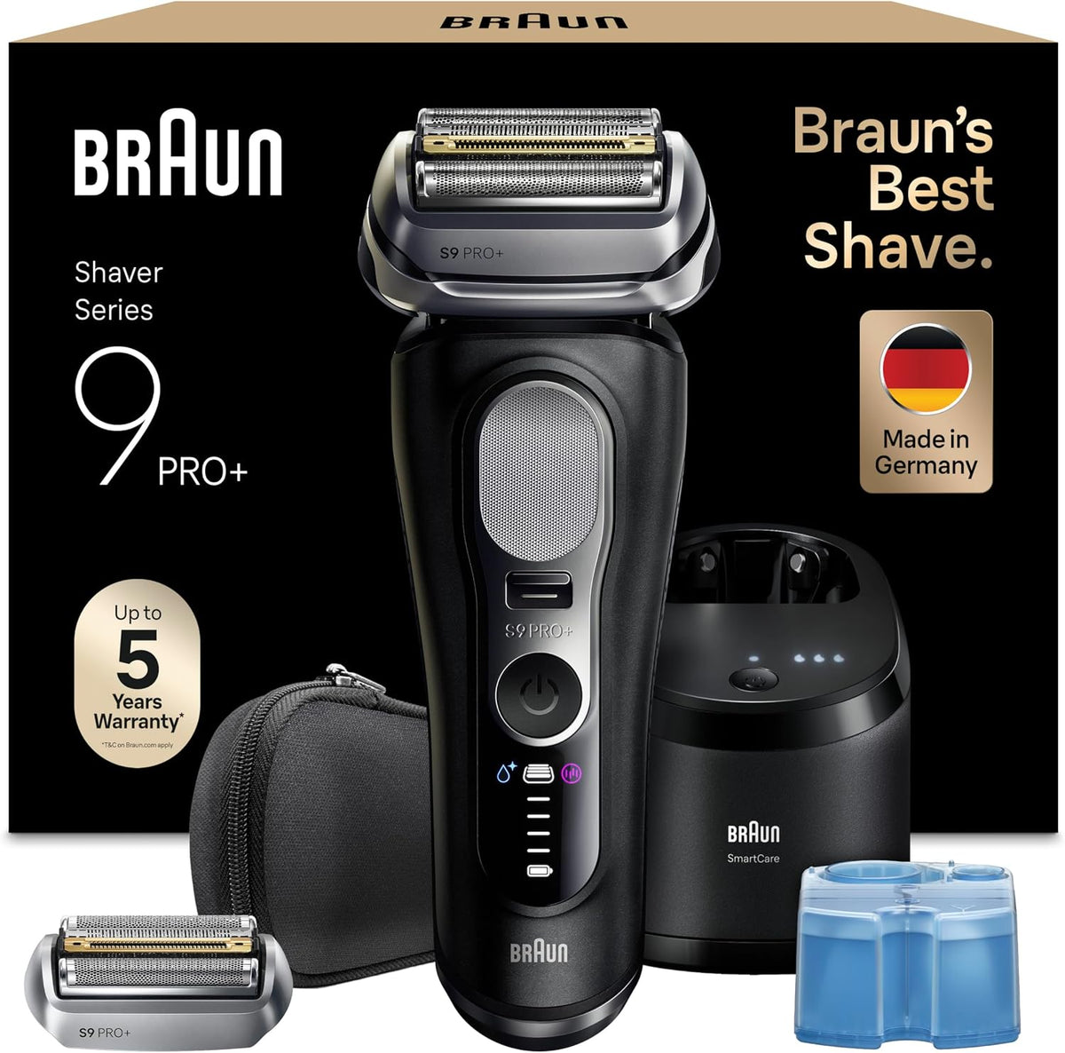 Braun, Rasoi a lamina, Marrone/Nero, vano contenitore, funzionamento senza fili