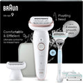 Braun, Epilatori, 0,5 mm, 115 M, 7 M, Marrone/Bianco, funzionamento senza fili