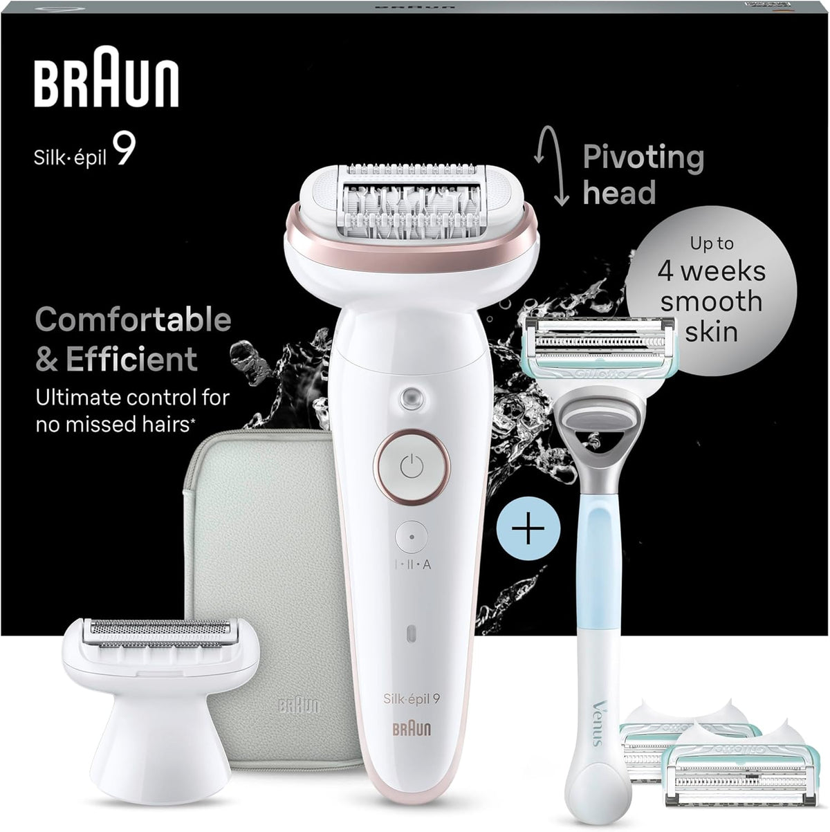 Braun, Epilatori, 0,5 mm, 115 M, 7 M, Marrone/Bianco, funzionamento senza fili