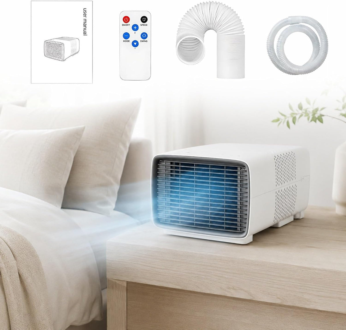 HCAUYNN, Condizionatore, 16-32°C, Bianco