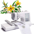 Dfdieratve, Macchina da cucire, 7 pollici, 45 W, 3,5 mm, Nero, alluminio, illuminazione LED, USB, 9 funzioni