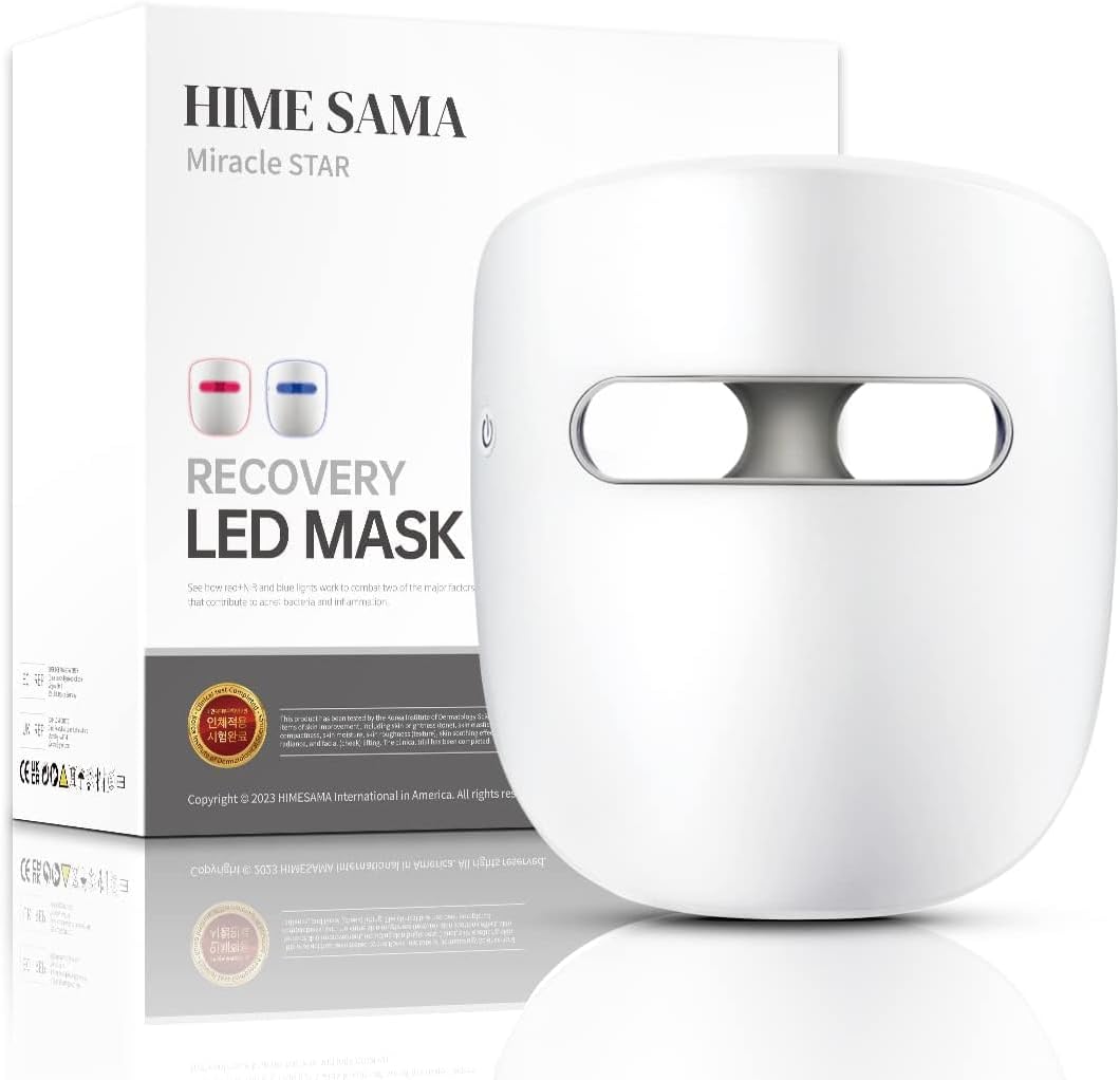 HIME SAMA, Maschere, RB-018, Rosso/Blu, illuminazione LED, funzionamento senza fili