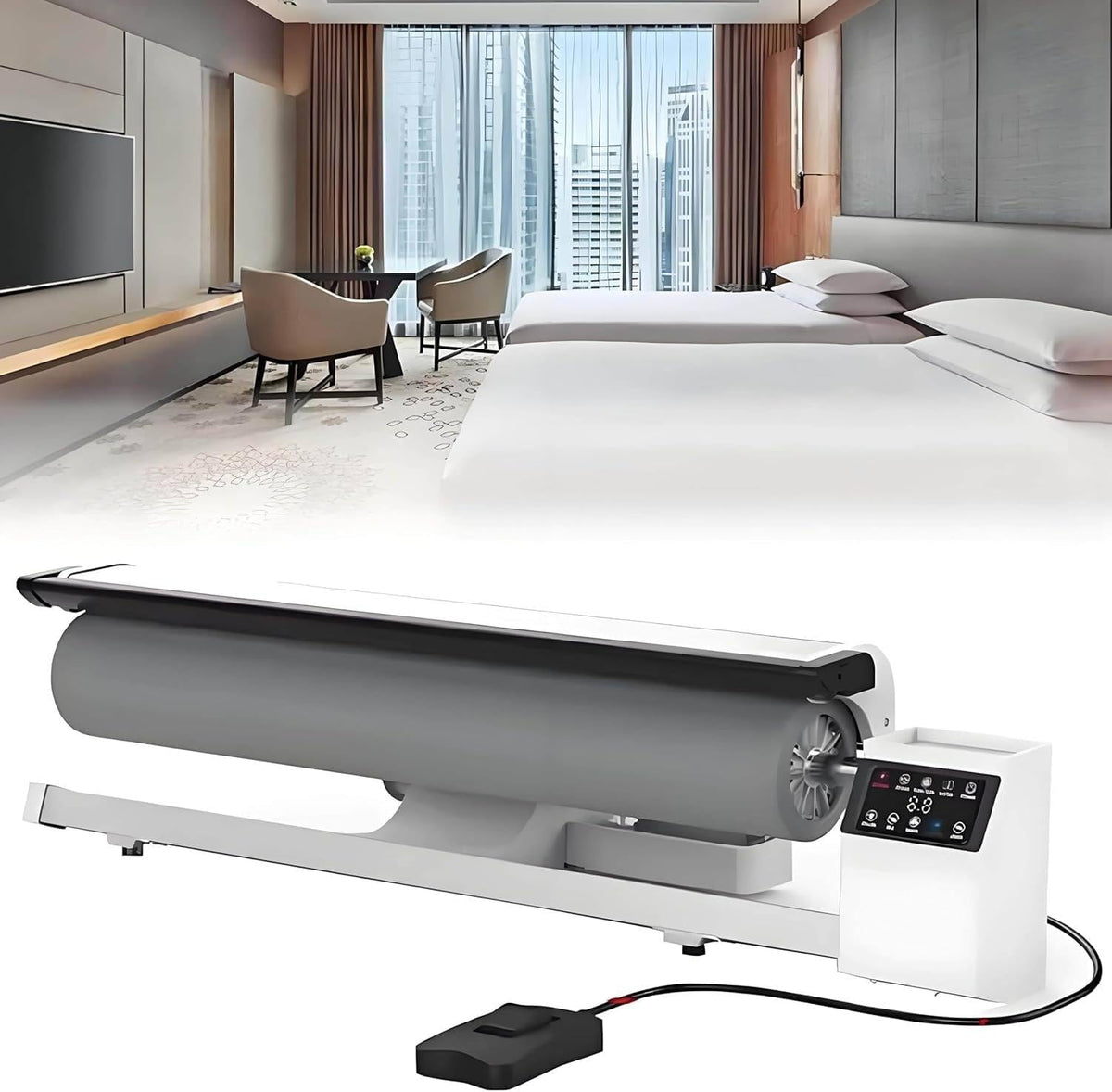Presse da stiro, 90 cm, 123,5 x 37 x 35,9 cm, 15 kg, Nero