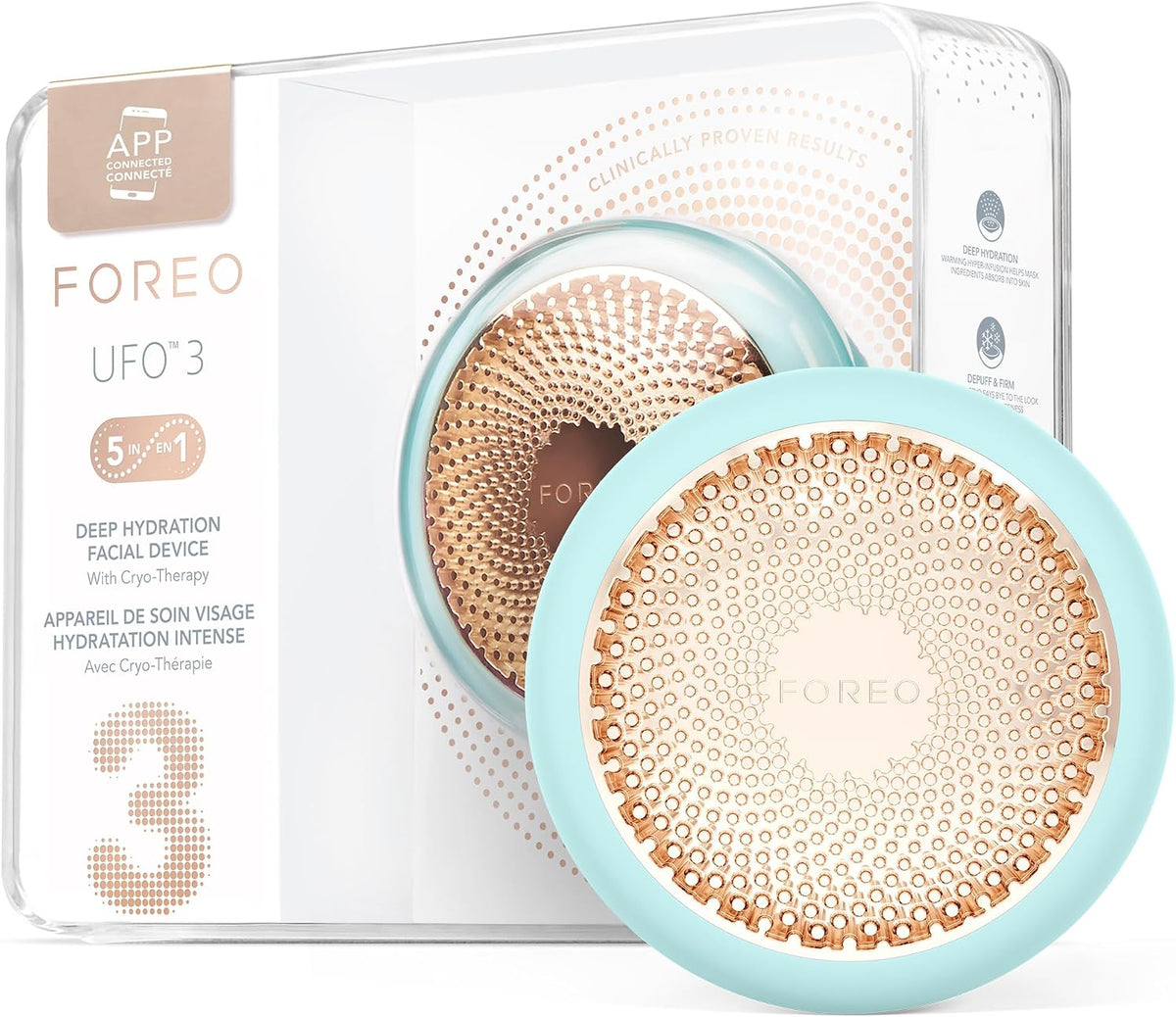 FOREO, Apparecchi per tonificare e per pulizia viso, Rosso/Blu, illuminazione LED, 5 in 1