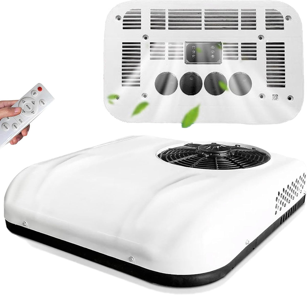 HNBYLMM, Condizionatore, 12 V, 1800 W, 45 dB, Bianco, telecomando