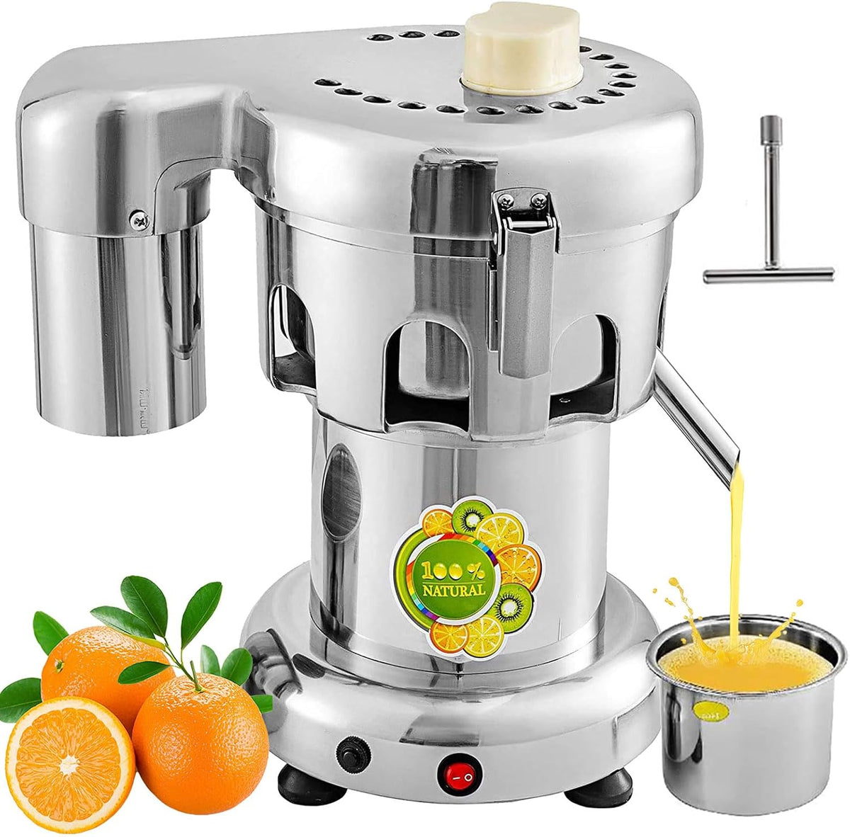 Centrifughe ed estrattori di succo, 370 W, 120 kg, 36 x 28 x 43 cm, Nero, acciaio inox