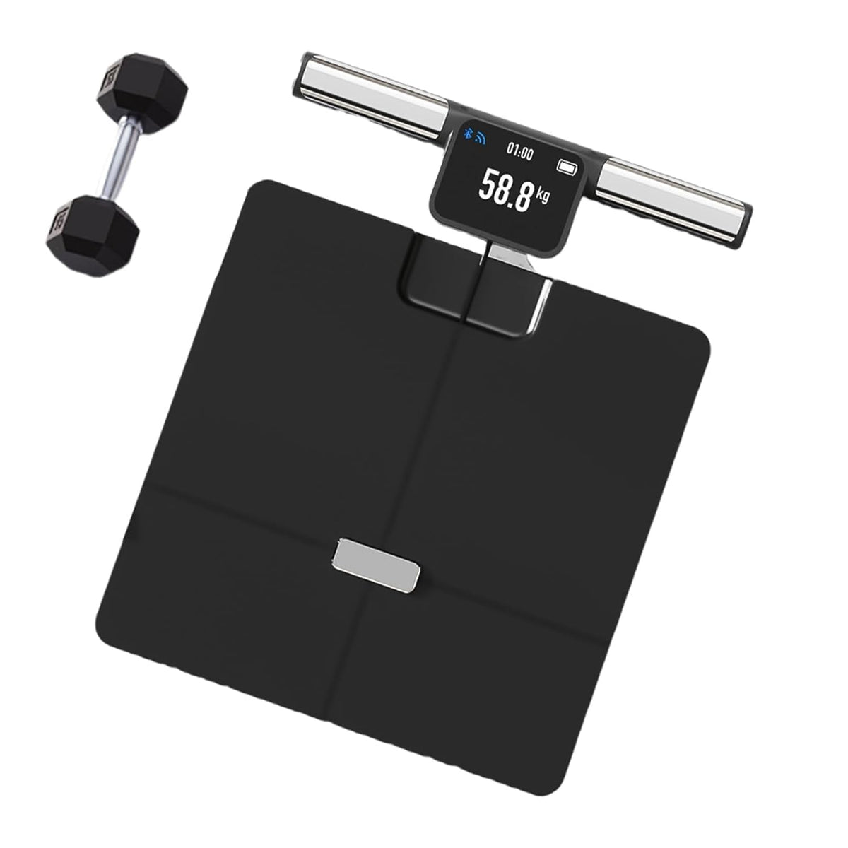 Lissontine, Monitor, 3,36 pollici, Nero, Bluetooth, Wi-Fi, funzionamento senza fili
