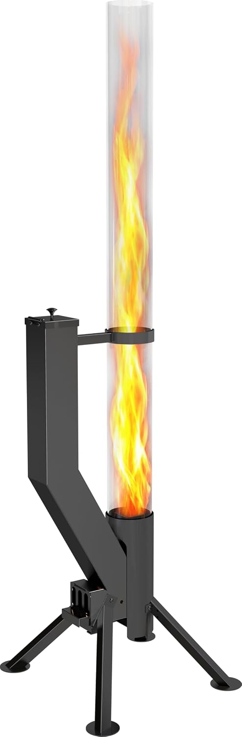 GARDENFLARE, Bracieri, 1,5 m, 50 x 50 cm, 1,48 m, Argento, acciaio inox