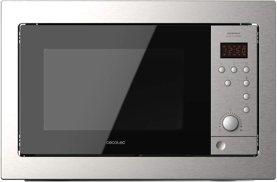 Cecotec, Forno a microonde, 900 W, 25 litri, Nero/Argento, timer, 8 funzioni